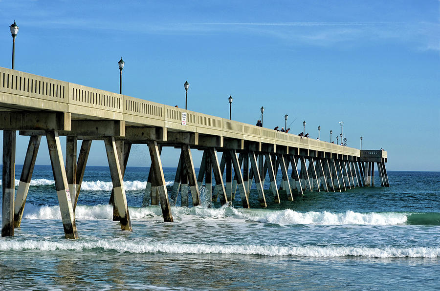 Wrightsville Beach Fishing Pier Side View Photograph by Sandi OReilly