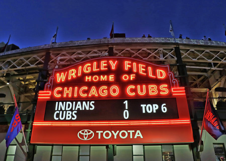 Wrigley Field - Home of the Chicago Cubs Photograph by Allen Beatty