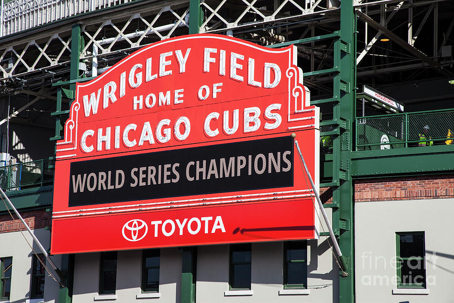 Wrigley Field Marquee Photograph by Timothy Johnson