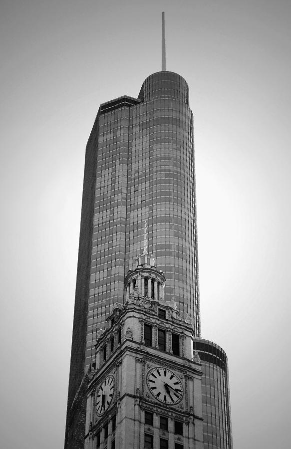 Chicago Photograph - Wrigley - Youve Been Trumped B n W by Richard Andrews