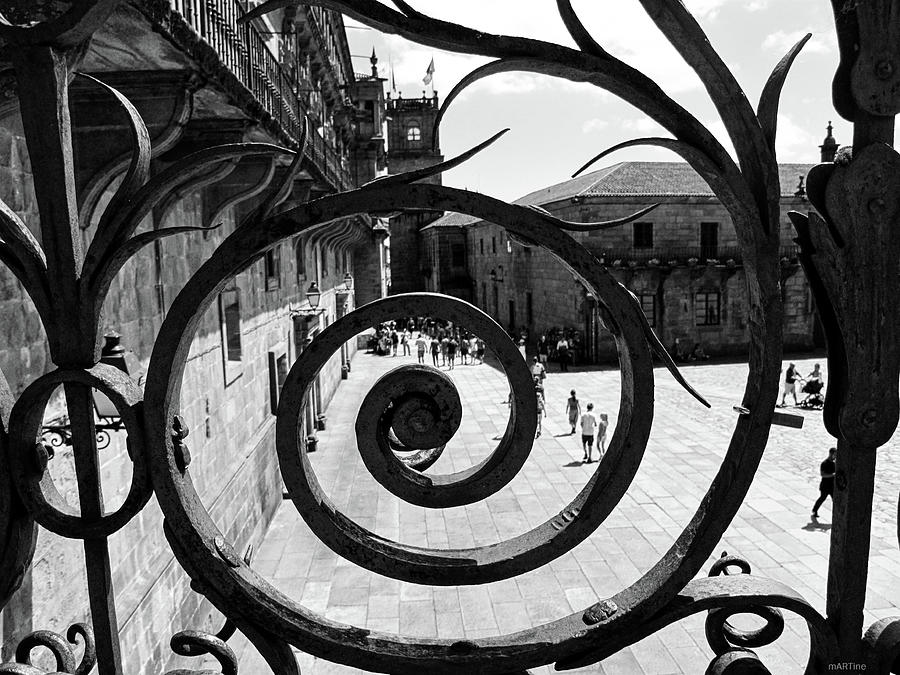 Wrought Iron Detail In Black And White Photograph