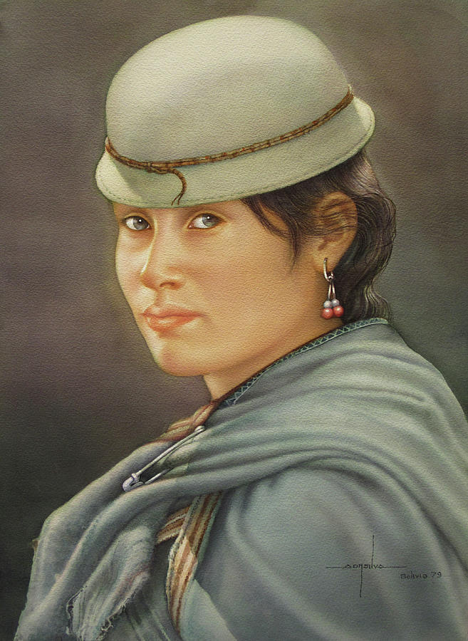 Portrait Painting - WS1979BO009Potosi Mevelina 14x20 by Alfredo Da Silva