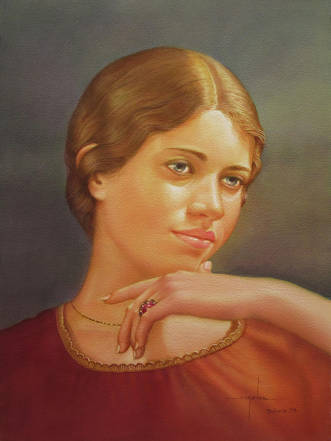 Portrait Painting - WS1979NY001 Lucy 14x20 by Alfredo Da Silva