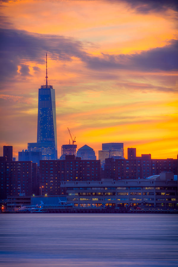 WTC Sunset Photograph by Mark Rogers