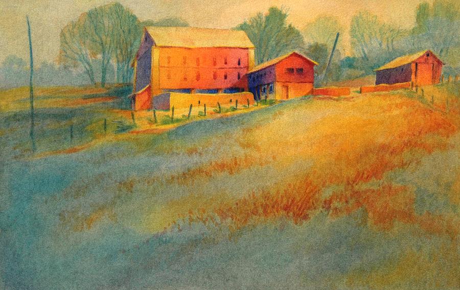 Landscape Painting - Wynnorr Farm by Virgil Carter