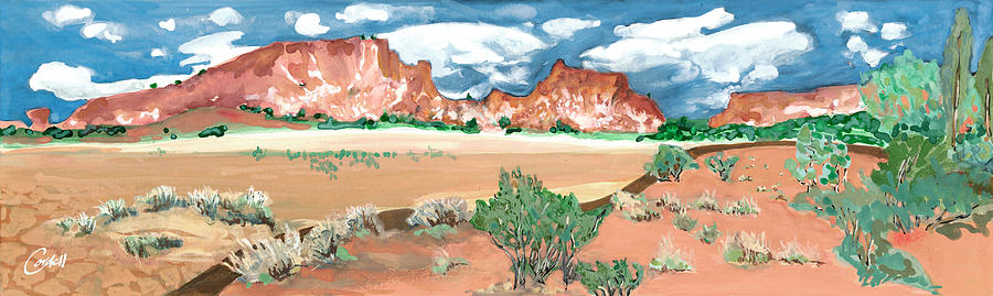 Wurre and Claypan, Rainbow Valley NT Painting by Joan Cordell