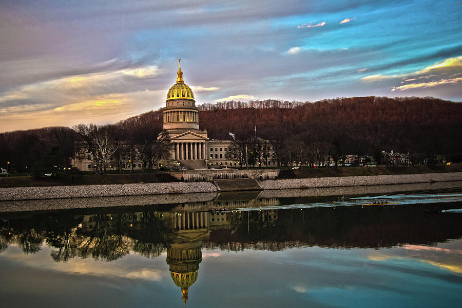 WV State Capitol at Dusk Photograph by Daniel Houghton