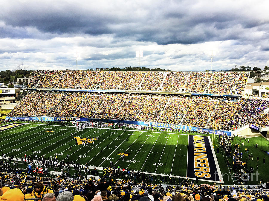 West Virginia University Photograph - WVU Football by Kevin Gladwell