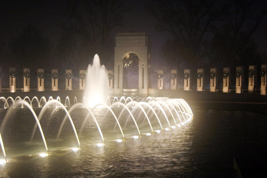 WW 2 Memorial Fountain Photograph by Frances Miller