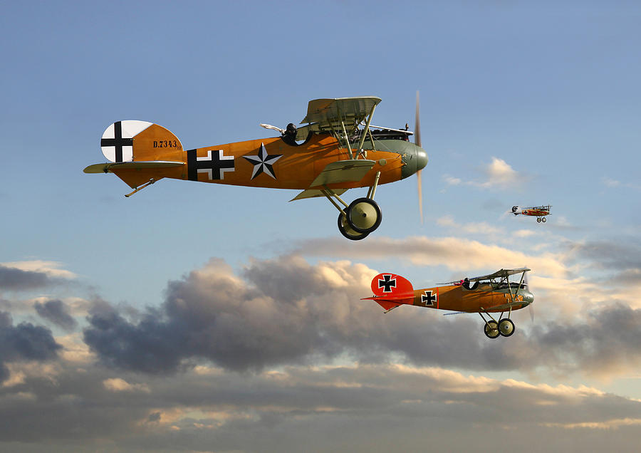 Airplane Photograph - WW1 - Fighting Colours 3 by Pat Speirs