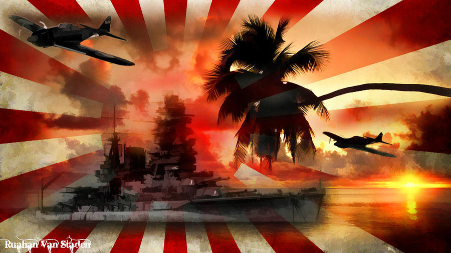 WW2 Rising Sun Digital Art by Ruahan Van Staden - Fine Art America