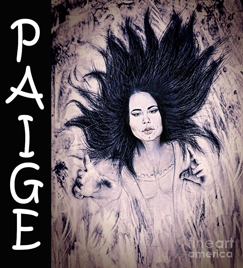 WWE Wrestling Superstar Paige Digital Art by Jim Fitzpatrick