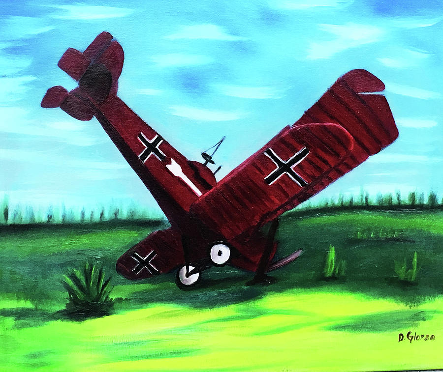 WWI-BiPlane Painting by Dean Glorso