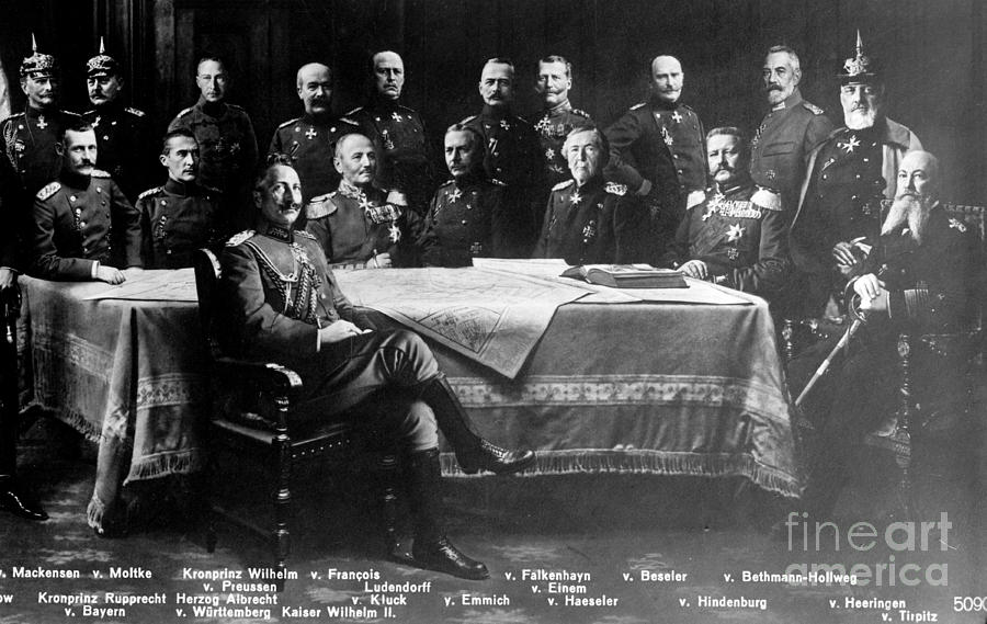Wwi, Kaiser Wilhelm II With Generals Photograph by Science Source