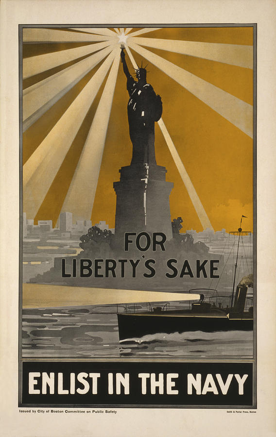 Boston Photograph - WWI Recruitment Poster by Underwood Archives