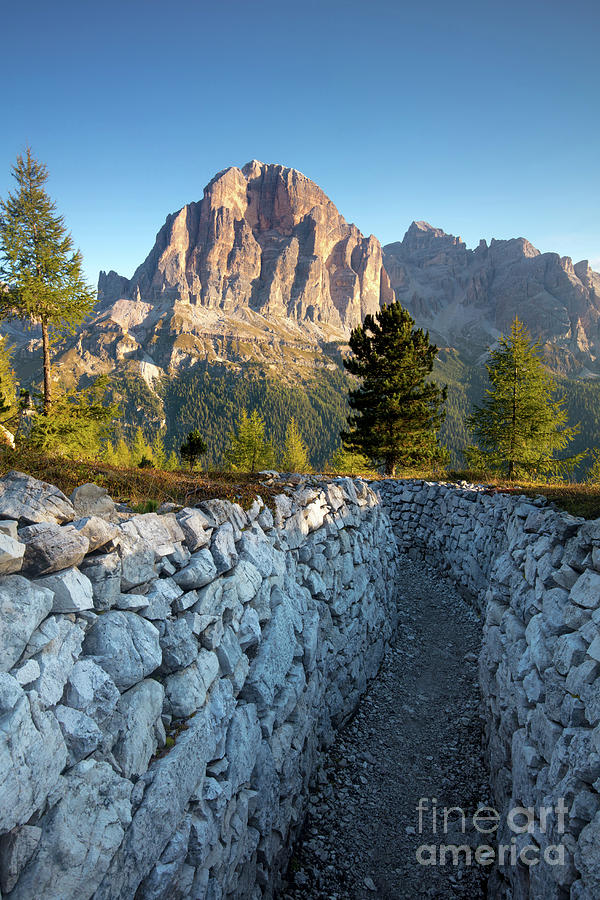 WWI Trenches - Dolomites Photograph by Brian Jannsen