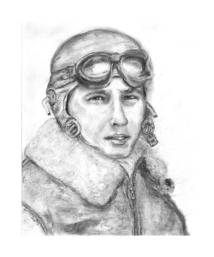 WWII B17 Gunner Painting by Suzanne Reynolds - Fine Art America