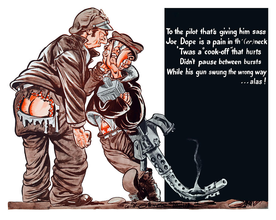 WWII Joe Dope Cartoon Painting by War Is Hell Store - Fine Art America