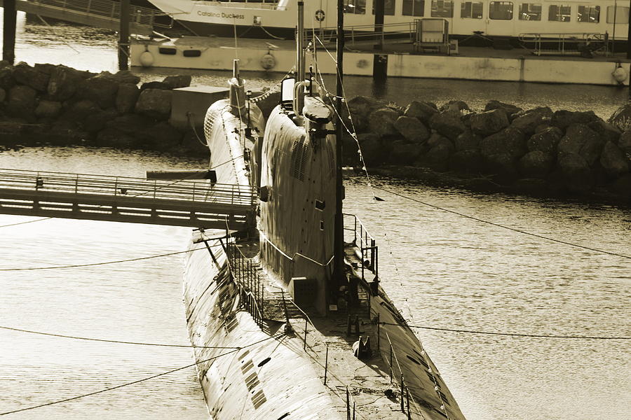 WWII Submarine At Queen Mary Photograph by Colleen Cornelius
