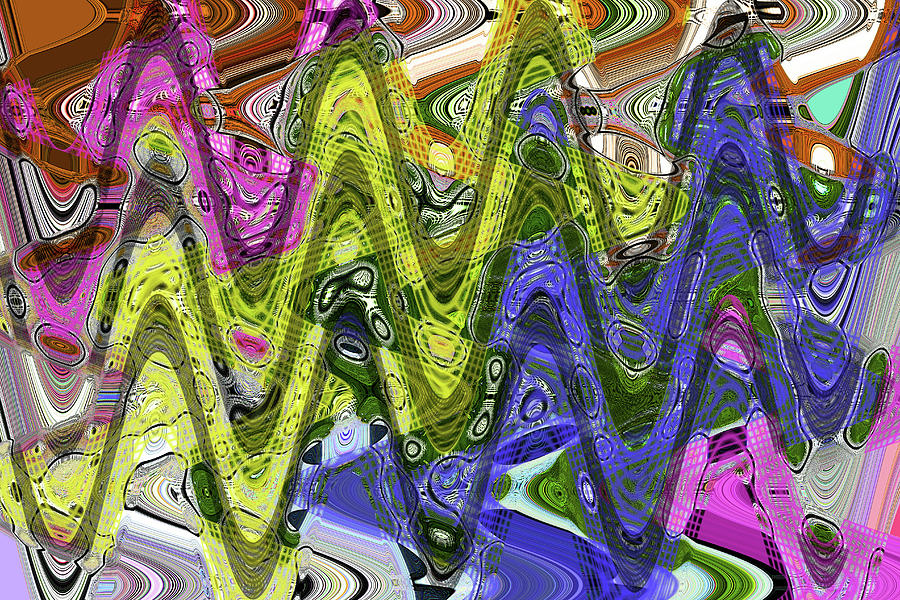 WWW Pink yellow And Blue Digital Art by Tom Janca
