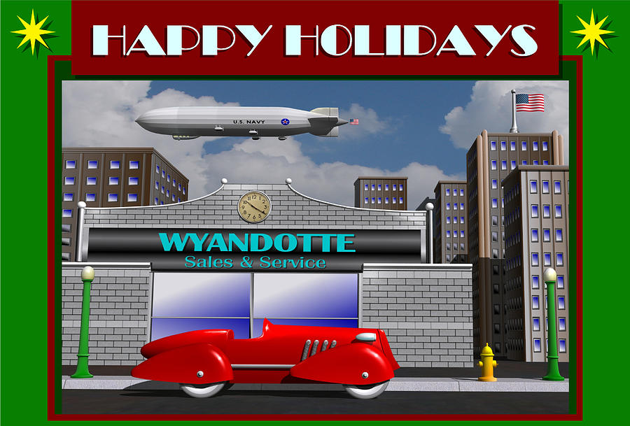 Wyandotte Happy Holidays Digital Art by Stuart Swartz