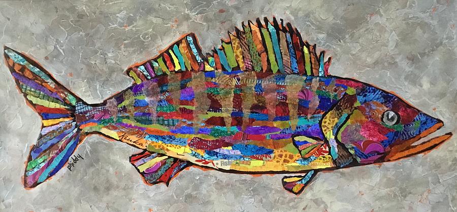 Fish Painting - Wylie the Walleye by Phiddy Webb