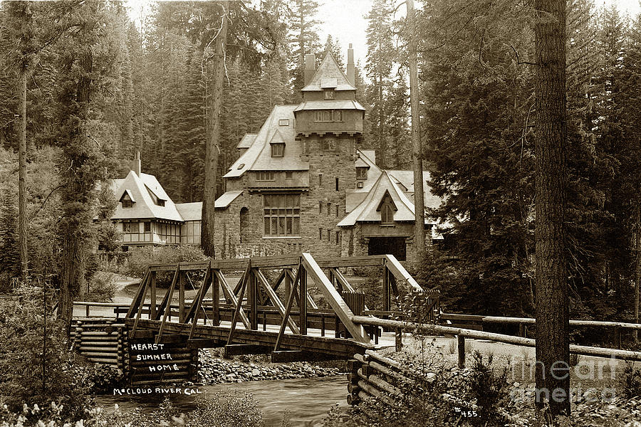 Summer Photograph - Wyntoon Hearst Summer Home McCloud River, 1915, california by Monterey County Historical Society