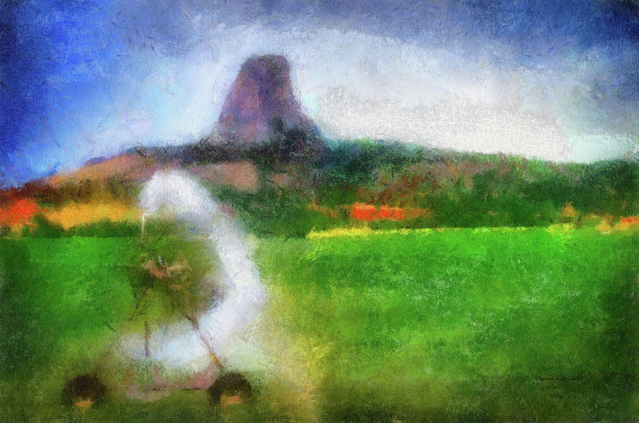 Wyoming August Farming Watering The Fields By Devils Tower PA 03 Photograph by Thomas Woolworth