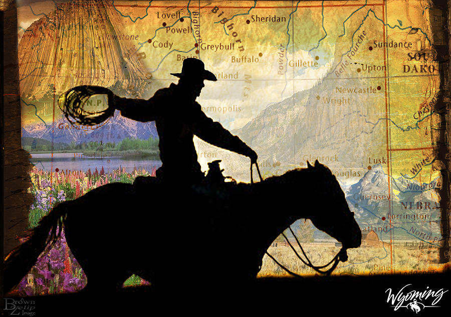 Wyoming Cowboy Digital Art by Ray Brown