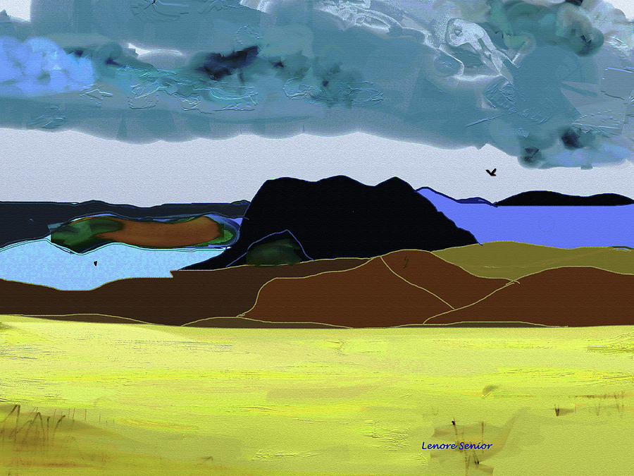 Wyoming Landscape 1 Mixed Media by Lenore Senior