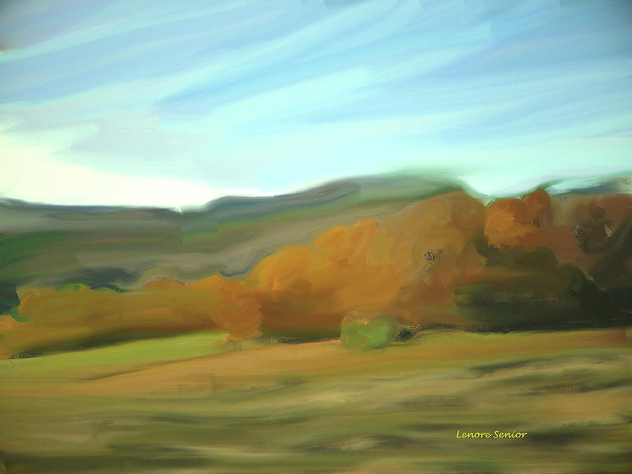 Wyoming Landscape in October Painting by Lenore Senior