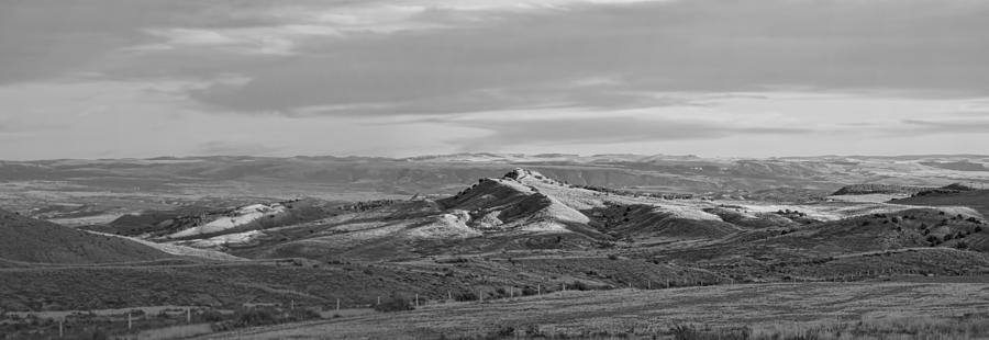 Wyoming Pano BW Photograph by Cathy Anderson