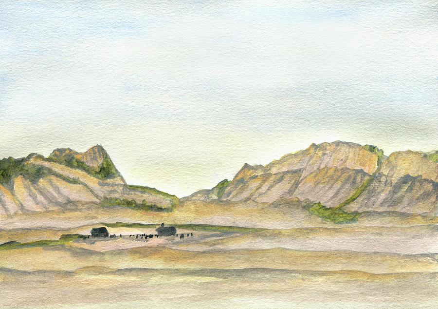 Wyoming Ranch Painting by R Kyllo