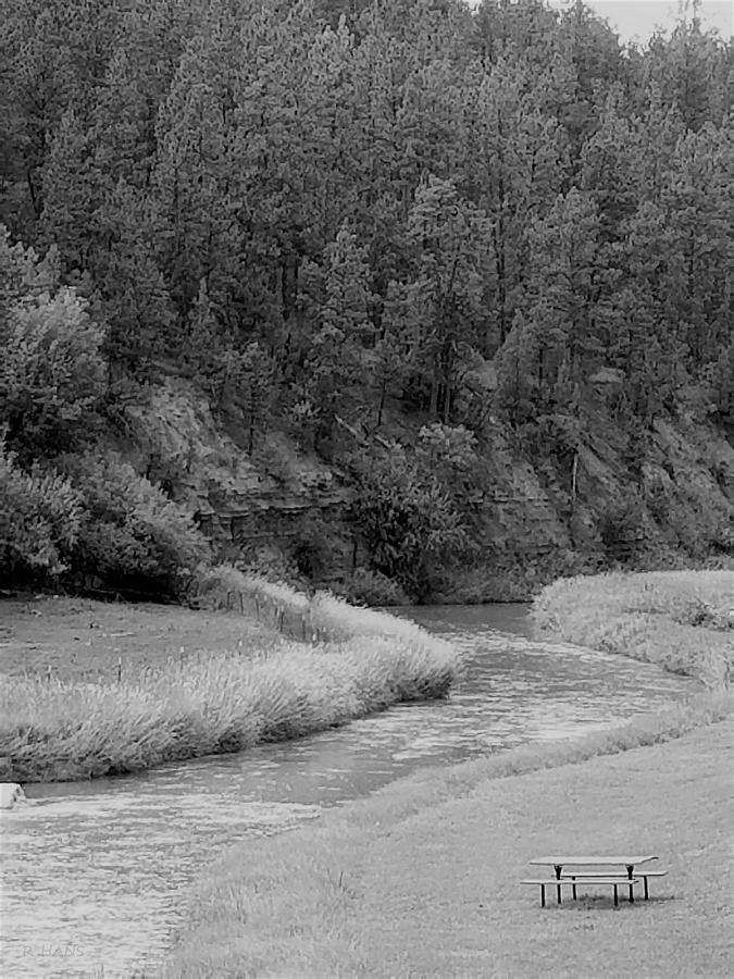 Wyoming River B W Photograph by Rob Hans