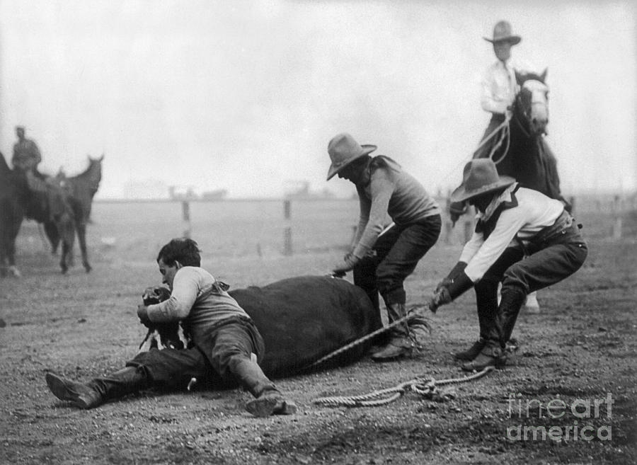 WYOMING: RODEO, c1910 Photograph by Granger
