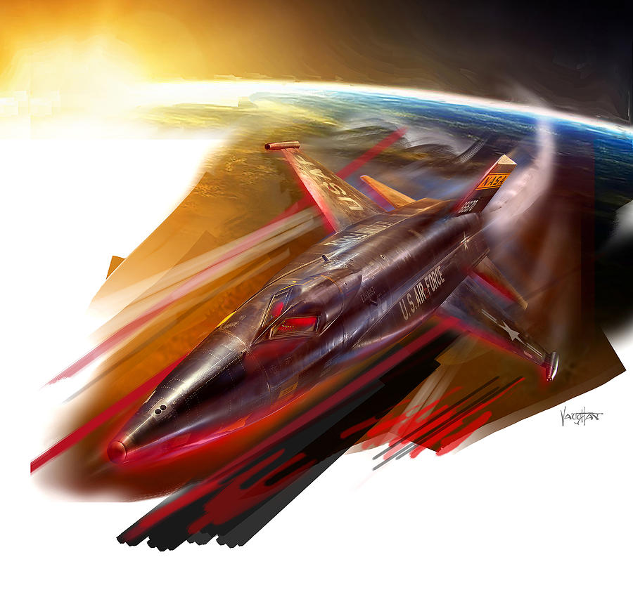 X-15 Rocket Ride Digital Art by James Vaughan