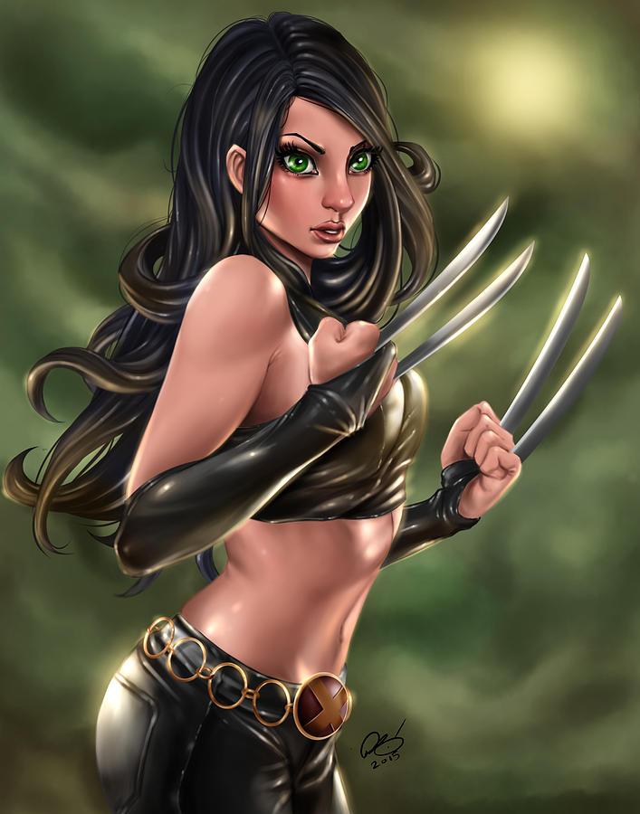 X-23 Razors Edge Painting by Pete Tapang