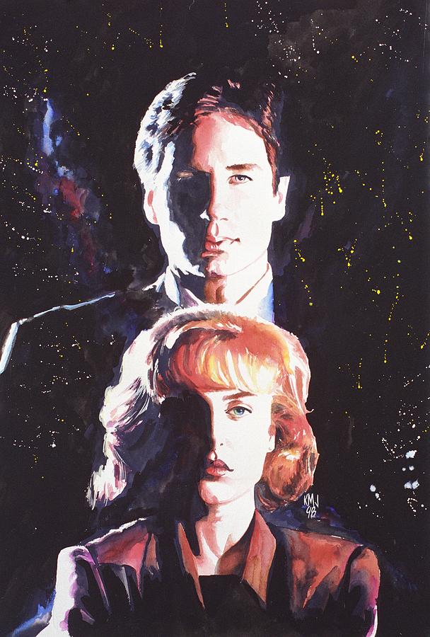 Science Fiction Painting - X-Files by Ken Meyer jr Science Fiction Painting - X-Files by Ken Meyer jr