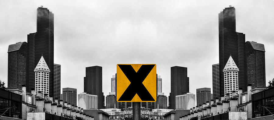 X Marks the Middle Digital Art by Pelo Blanco Photo