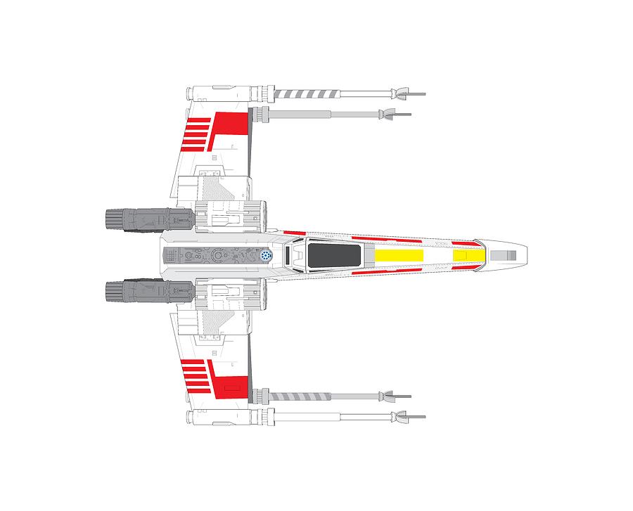 Star Wars Digital Art - X-Wing Fighter by Nathan Shegrud