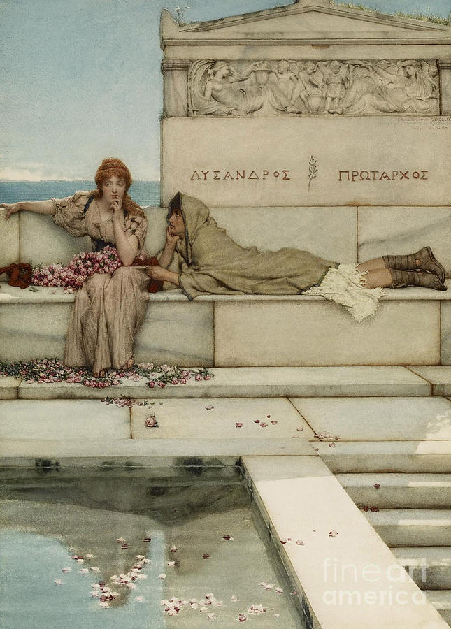 Xanthe and Phaon Painting by Lawrence Alma-Tadema