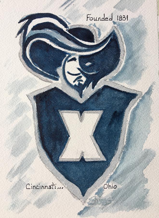 Sports Painting - Xavier Musketeer by Elaine Duras