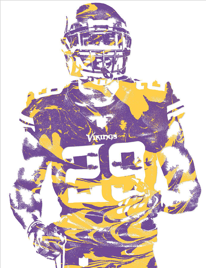 Xavier Rhodes Minnesota Vikings Pixel Art 2 Mixed Media by Joe Hamilton ...