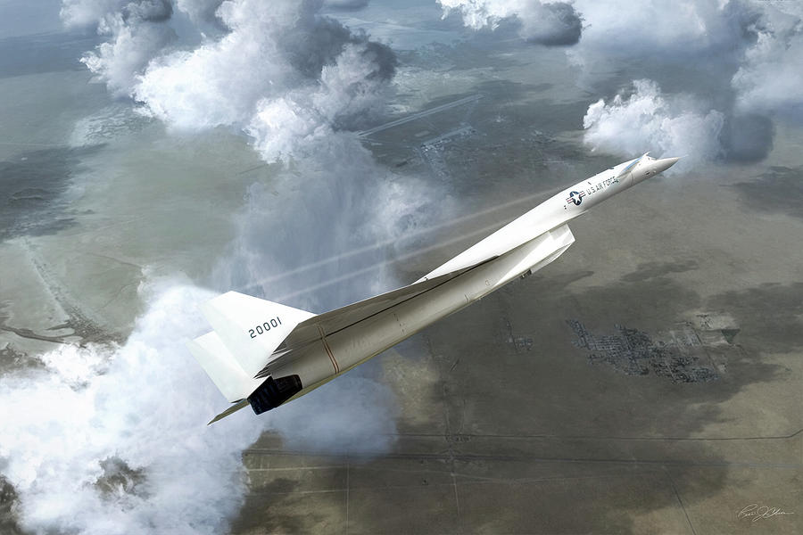 XB-70 Test Flight Digital Art by Peter Chilelli