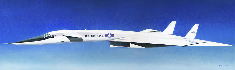 XB-70A Early Test Flight Painting by Douglas Castleman