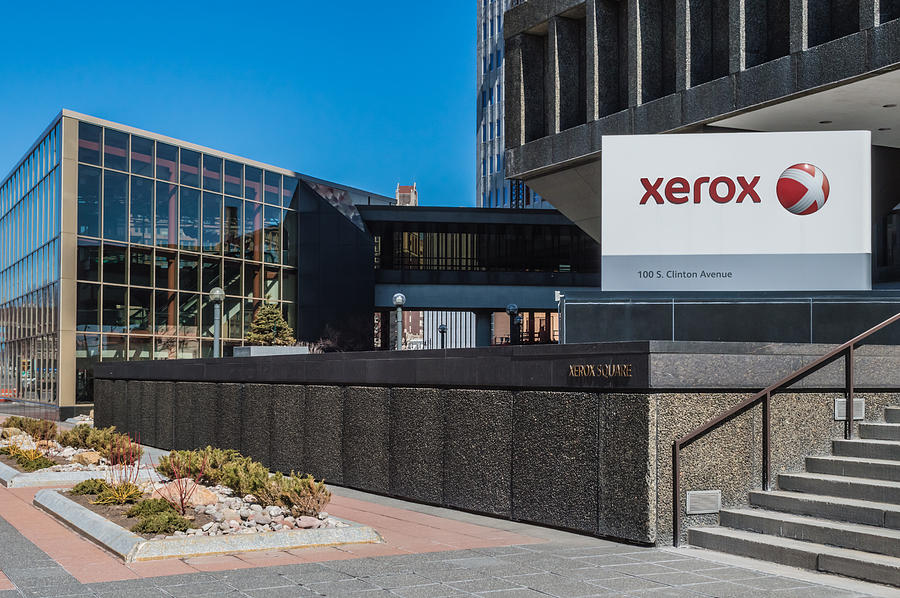 Architecture Photograph - Xerox Tower Entrance by Ray Sheley