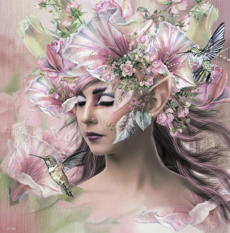 Fairy Mixed Media - Fairys Magical Garden 02 by Gayle Berry