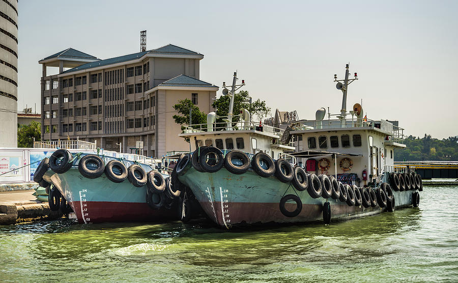 Xiamen Harbor Tugboats Xiamen China Photograph by Adam Rainoff