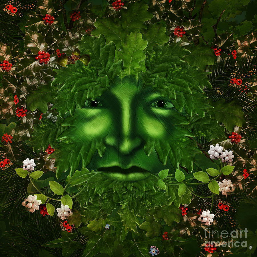 Xmas Green Man Digital Art by Neil Finnemore - Fine Art America