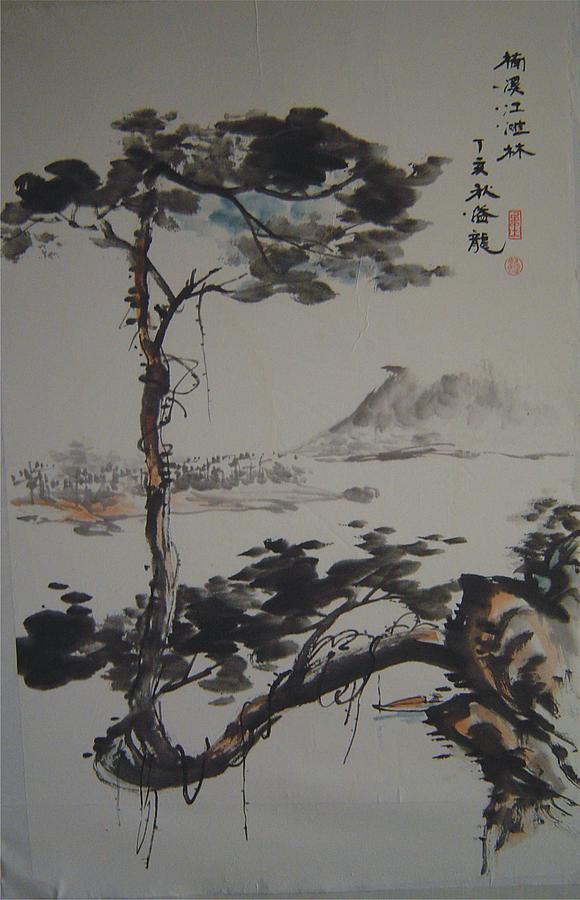 Mountain Painting - Xs004 Nan-rivulets forest shoal by Yi Long